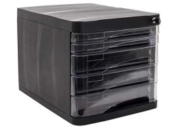 ארגז 4 מגירות שחור + מנעול ארגז 4 מגירות שחור + מנעול